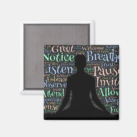 Meditation Inspiration Magnet (Vorderseite/Rückseite)