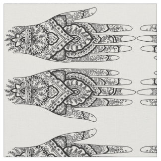 Meditation inspiriertes Mehndi Handgewebe Stoff