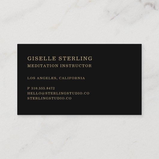Meditation Instructor Visitenkarte (Rückseite)