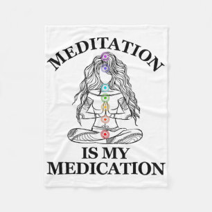 Meditation Ist Meine Medizin Kundalini Yoga Chakra Fleecedecke