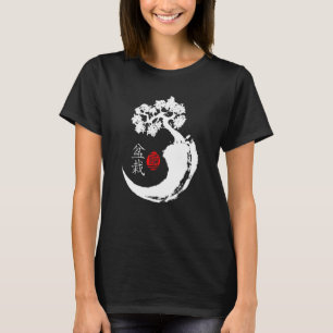 Meditation Japanisches Bonsai T-Shirt Yin Yang Bud