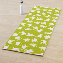 Meditation Katze in Yoga Posen Yoga Mat Yogamatte
