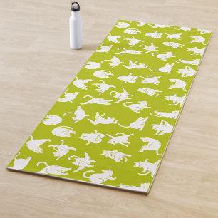 Meditation Katze in Yoga Posen Yoga Mat Yogamatte