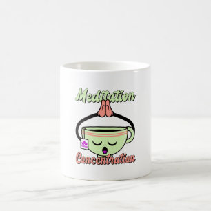Meditation Konzentration Niedlich Kaffee Tasse Kaw