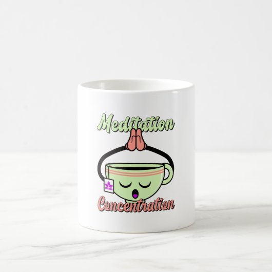 Meditation Konzentration Niedlich Kaffee Tasse Kaw (Mittel)