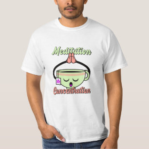 Meditation Konzentration Niedlich Kaffee Tasse Kaw T-Shirt