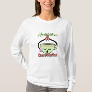Meditation Konzentration Süße Kaffeetasse Kawaii T-Shirt