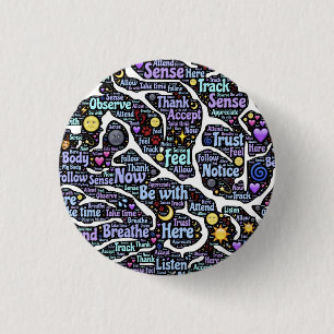 Meditation Körper Inspiration Word Art Button