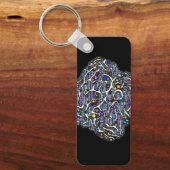 Meditation Körper Inspiration Word Art Schlüsselanhänger (Vorderseite)