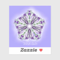 *~* Meditation Light Star Mandala Vinyl Sticker