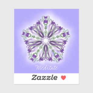 *~* Meditation Light Star Mandala Vinyl Sticker
