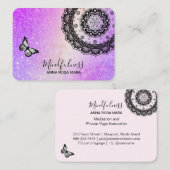 *~* Meditation Mandala Butterfly Yoga Reiki Visitenkarte (Vorne/Hinten)