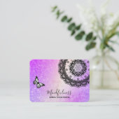 *~* Meditation Mandala Butterfly Yoga Reiki Visitenkarte (Stehend Vorderseite)
