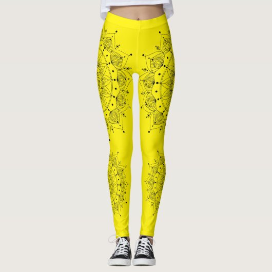 Meditation - Mandala Symbol  Leggings (Vorderseite)