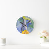Meditation Mellow Mermaid Runde Wanduhr (Zuhause)