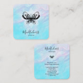 *~* Meditation Mindfulness Moth Yoga Butterfly Quadratische Visitenkarte (Vorne/Hinten)