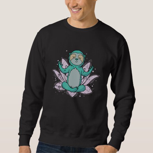 Meditation Namaste Faultier Sweatshirt (Vorderseite)