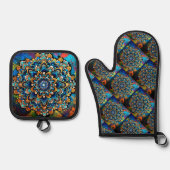 Meditation Ofenhandschuh & Topflappen-Set (Vorderseite)