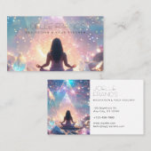 Meditation pastellglänzende Universum-Pyramide Visitenkarte (Vorne/Hinten)