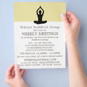 Meditation Pose, Buddhistische Gruppenwerbung Flyer (Hand)