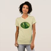 Meditation Pose Grüne Weiche T-Shirt (Vorne ganz)