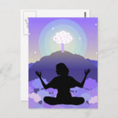 Meditation Postkarte (Vorne/Hinten)