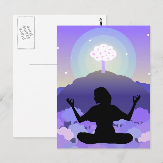 Meditation Postkarte (Vorne/Hinten)
