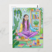 Meditation Postkarte (Vorne/Hinten)
