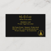 *~* Meditation Rainbow Universe Glitzer Buddha Visitenkarte (Rückseite)