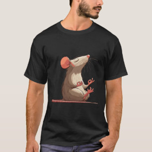 Meditation Ratte Maus Yoga Pose Entspannendes Tier T-Shirt
