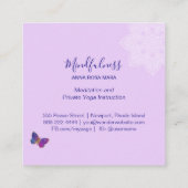 *~* Meditation Reiki Yoga . Butterfly Mandala Quadratische Visitenkarte (Rückseite)