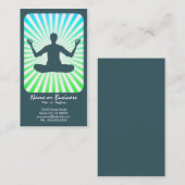 Meditation: Retro Strahlen Visitenkarte (Vorne/Hinten)