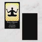 Meditation: Retro Strahlen Visitenkarte (Vorne/Hinten)