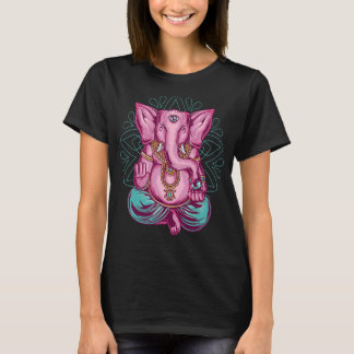 Meditation Rosa Elephant Yoga Spirituell T-Shirt