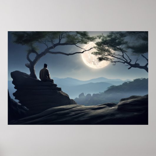 Meditation Ruhe Friedliche Natur Poster (Vorne)