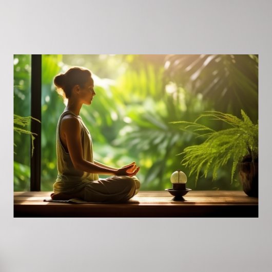 Meditation Ruhe Friedliche Natur Poster (Vorne)