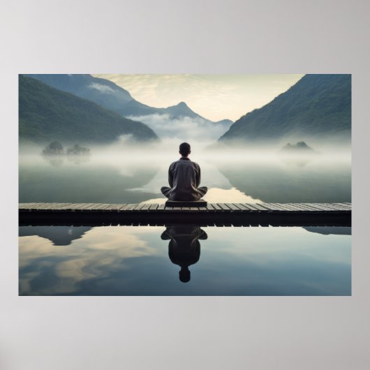 Meditation Ruhe Friedliche Natur Poster (Vorne)