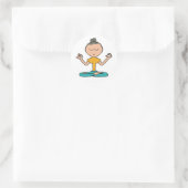 Meditation Runder Aufkleber (Tasche)