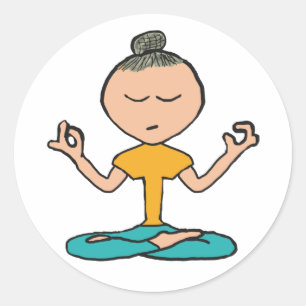 Meditation Runder Aufkleber