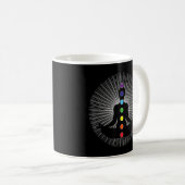 Meditation Seven Chakras Yoga Kaffeetasse (VorderseiteRechts)