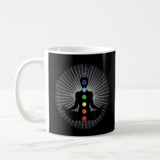 Meditation Seven Chakras Yoga Kaffeetasse (Links)