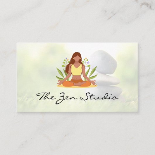 Meditation Sitting Logo | Stones in the Grass Terminkarte (Vorderseite)