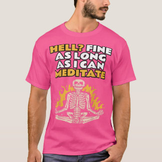 Meditation, Spaß, Halloween, YogaPose lustiges Ske T-Shirt
