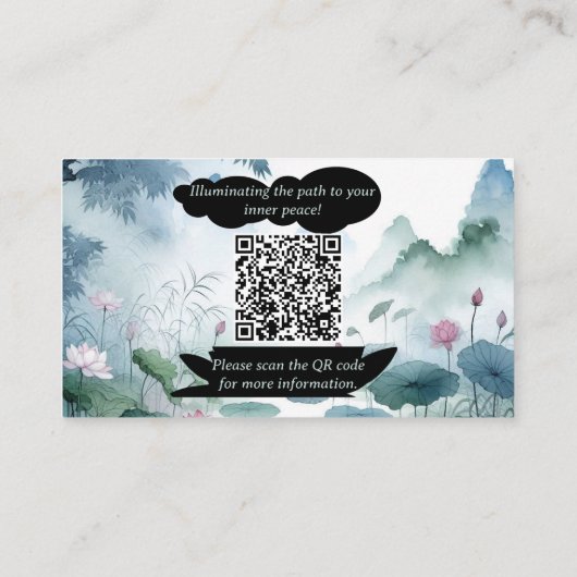 Meditation Spiritueller Yoga Lehrer Beruflich Visitenkarte (Rückseite)