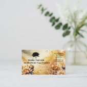 Meditation Spirituelles Yoga Lehrer Gold Lotus Log Visitenkarte (Stehend Vorderseite)
