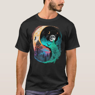 Meditation Taoismus Yin Yang Symbol auf Naturetaij T-Shirt