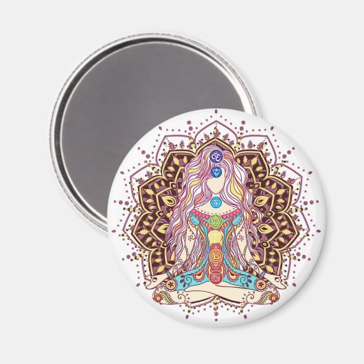 Meditation und Chakra-Alignment Magnet (Vorderseite/Rückseite)