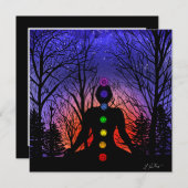 Meditation und die Bäume in einer sternenreichen N (Vorne/Hinten)