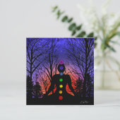 Meditation und die Bäume in einer sternenreichen N (Stehend Vorderseite)