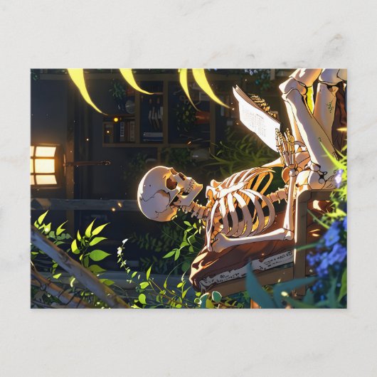 Meditation und die Ewige Liebe des Lesens in der H Postkarte (Vorderseite)